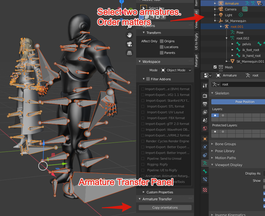 Edgy Bone Tools Blender Plugin for bone manipulation Tools